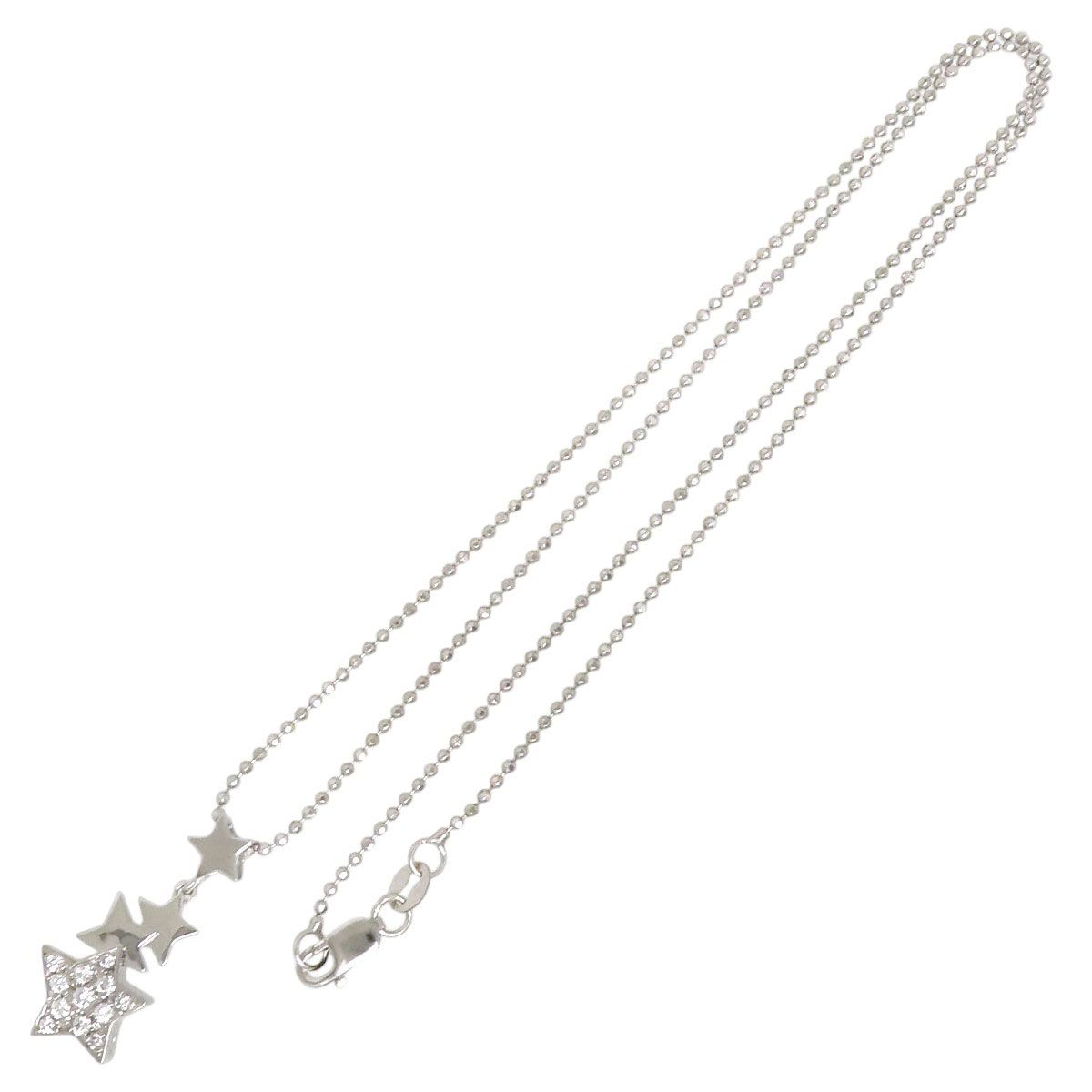 ゴールデンデュー ダイヤモンド ポラリス ネックレス K18 750 (K18WG