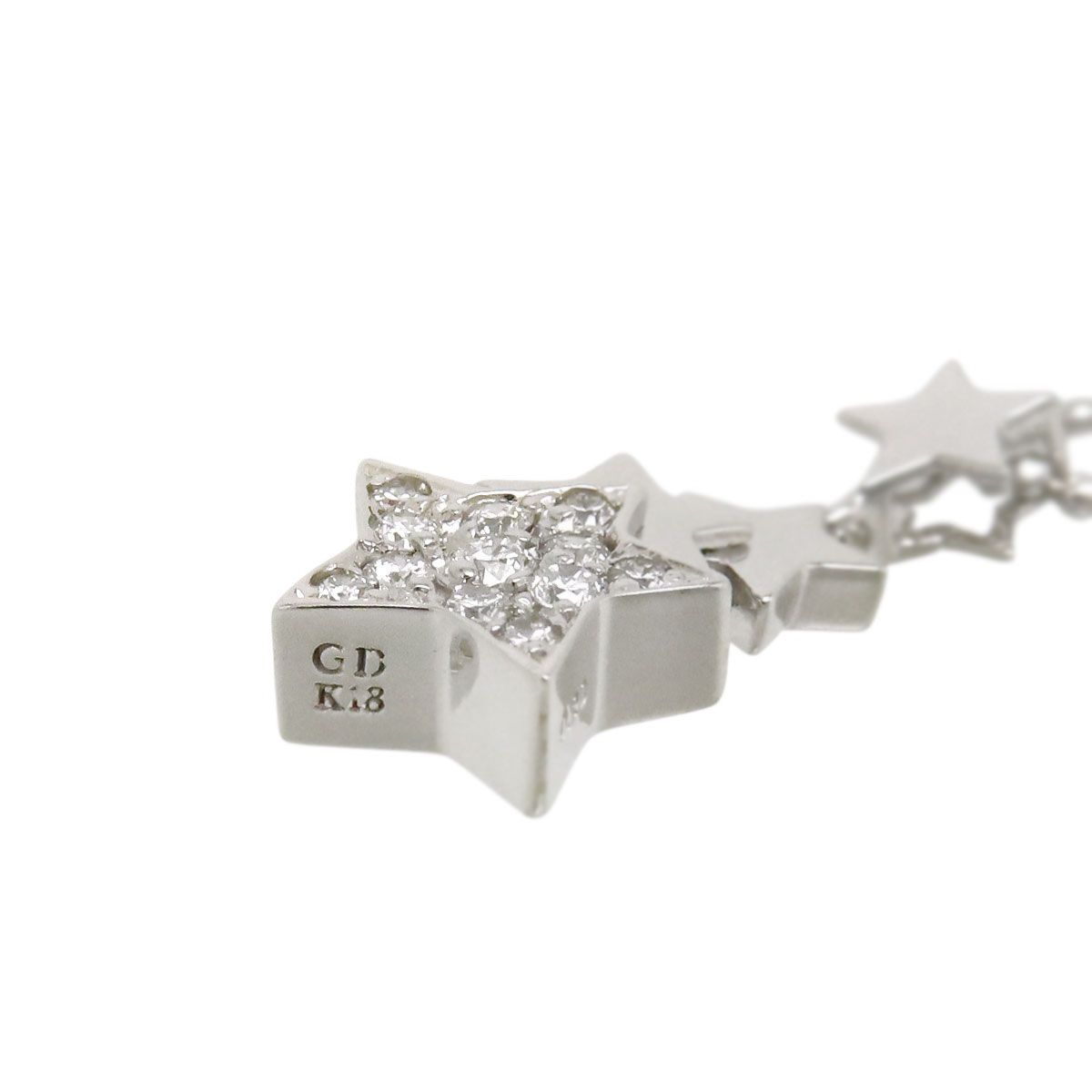 希少 美品 Golden dew K18 ダイヤ POLARIS ネックレス ゴールデンデュー ダイヤモンド ポラリス ネックレス K18 750 (K18WG