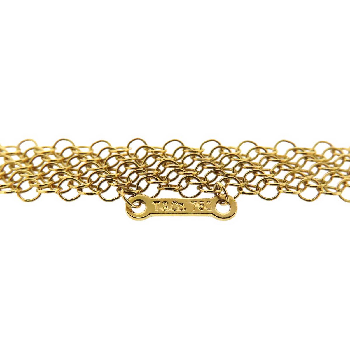 ティファニー オープンハート ネックレス 750 (K18YG) レディース