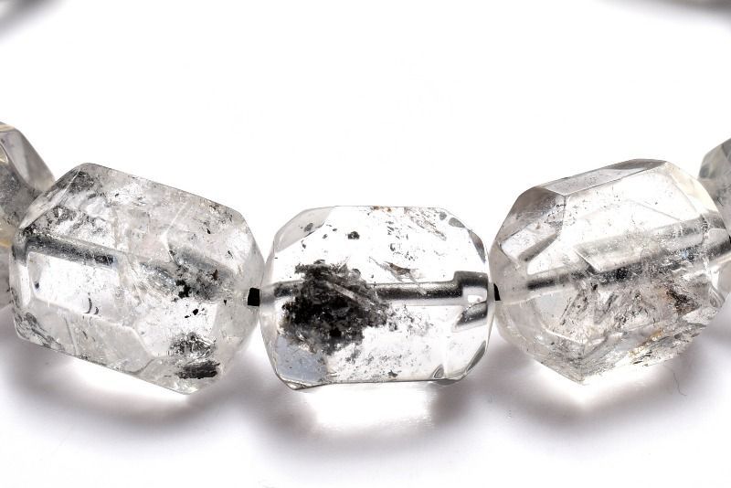 1点物】高透明 エレスチャル水晶 13-15x10-11mm ブレスレット