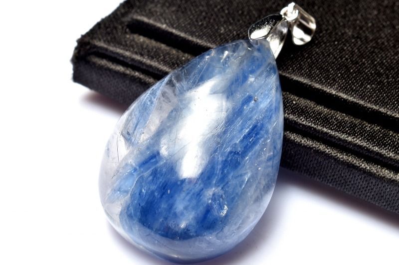 1点物】シルバー925◇天然無着色 カイヤナイトシリカ 32x22mm