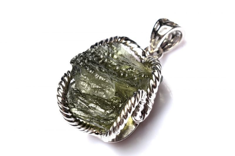 1点物】AAA☆入手困難 シルバー925 モルダバイト 17x10mm 原石