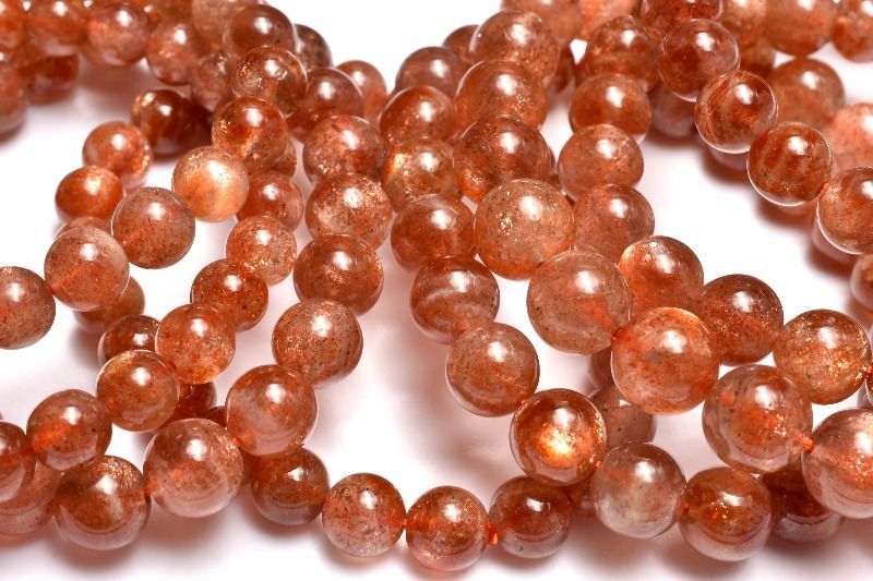 キラメキ内包◇アルーシャ産 フェルドスパーサンストーン 6.5mm