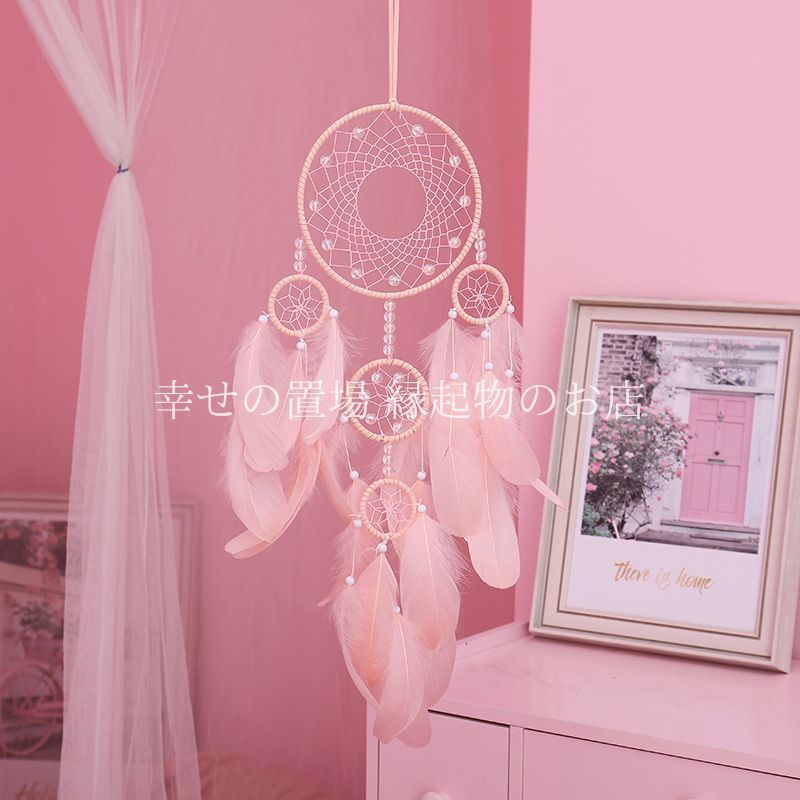 ドリームキャッチャー 風水 夢捕り 魔除け 厄除け 浄化 開運 インテリア 壁掛け 吊り下げ ライト付き LED 癒し 羽根 おしゃれ 玄関 寝室 風水グッズ かわいい 夢守り プレゼント ギフト 北欧 
