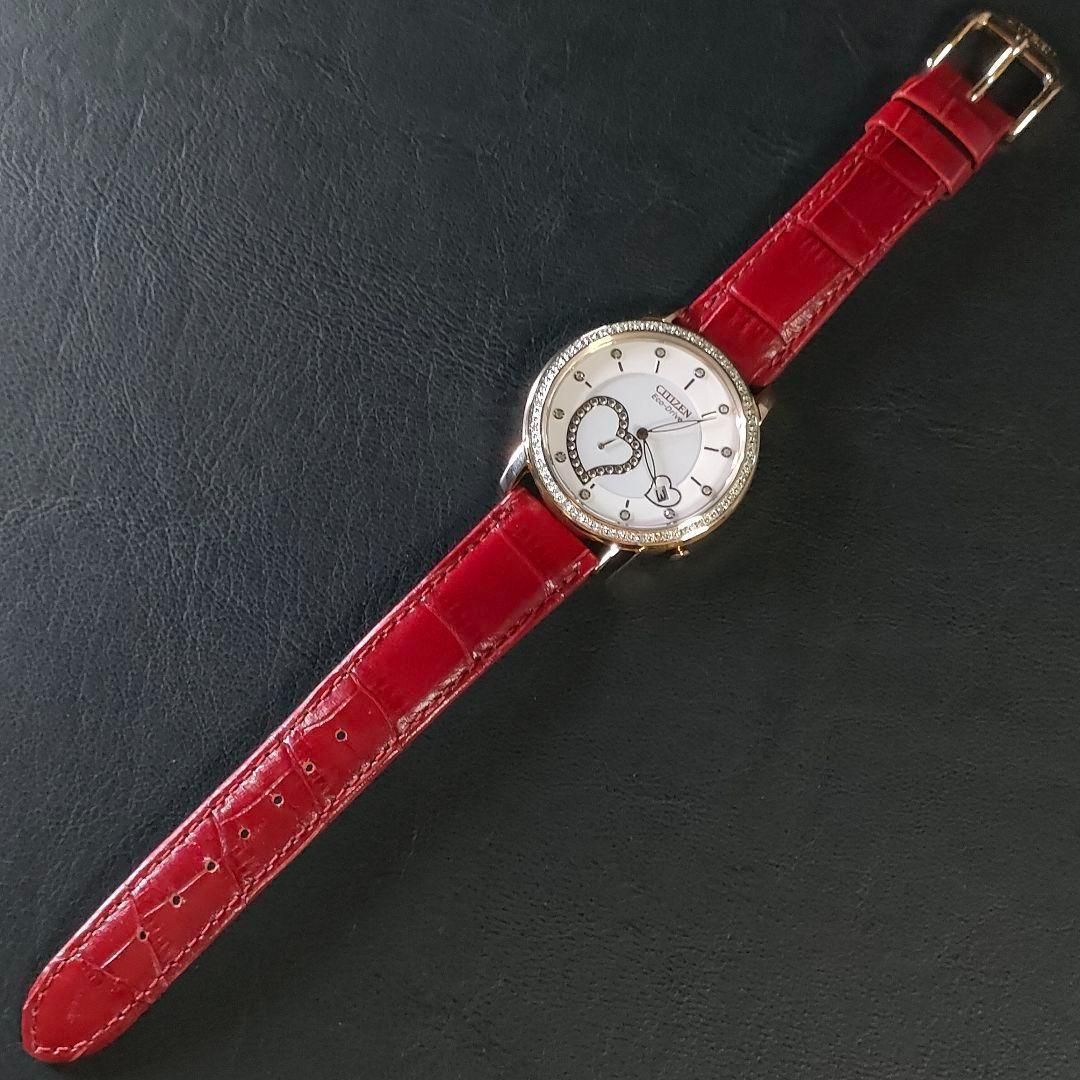 極美品 CITIZEN シチズン ゴールド ダイヤベゼル ホワイト ソーラー