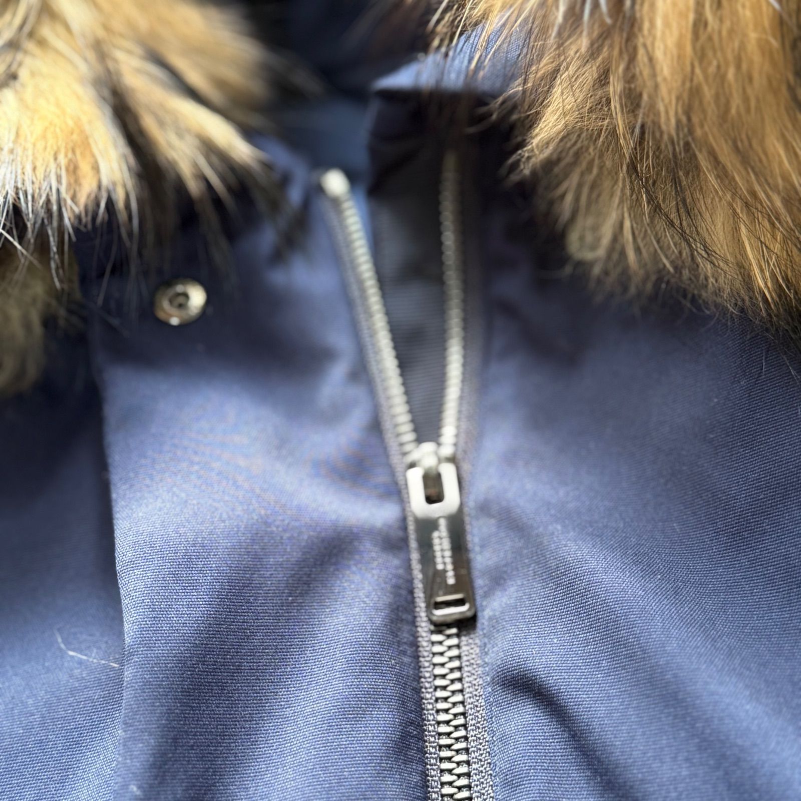 未使用級 44サイズ マッキントッシュ 2wayダウンコート ワッペン付 紺