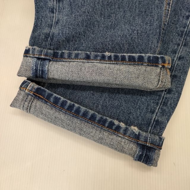  MM 6 Maison Margiela ダメージ加工 デストロイドクロップ イージー デニムパンツ 23 SS ブルー レディース エムエム6 メゾンマルジェラ 5 1106 G∞ その他 デニム ジーンズ