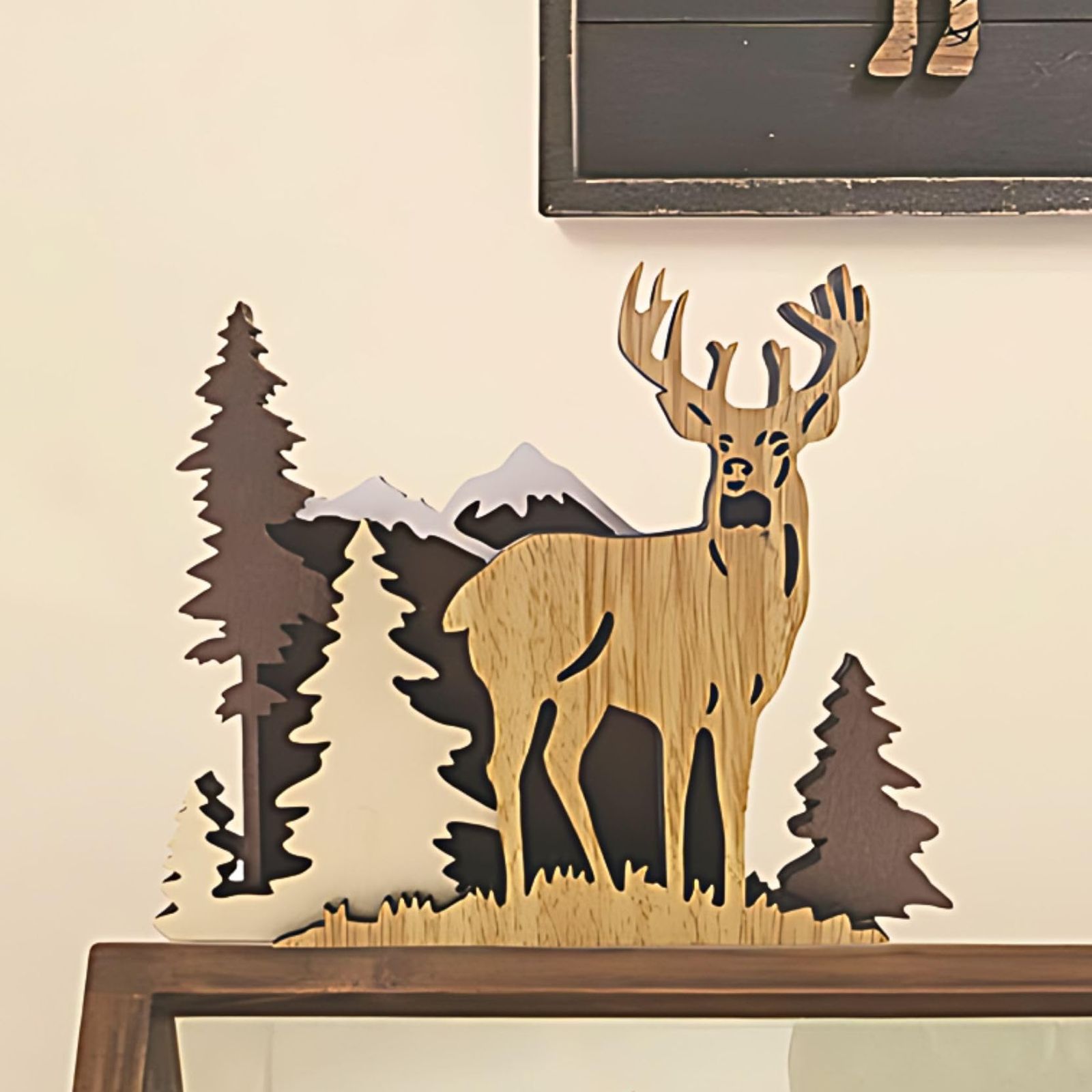 輸入雑貨　北欧　『トナカイの角と松ぼっくりのシェードランプ』　裏影デザイン入り 輸入雑貨 北欧 『トナカイの角と松ぼっくりのシェードランプ』 裏影