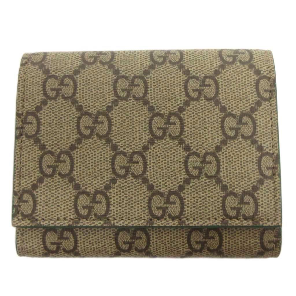 美品 グッチ 769225 GGスプリーム GG ディテール 三つ折り財布 茶 グッチ GUCCI GG三つ折りウォレット 769225 - メルカリ