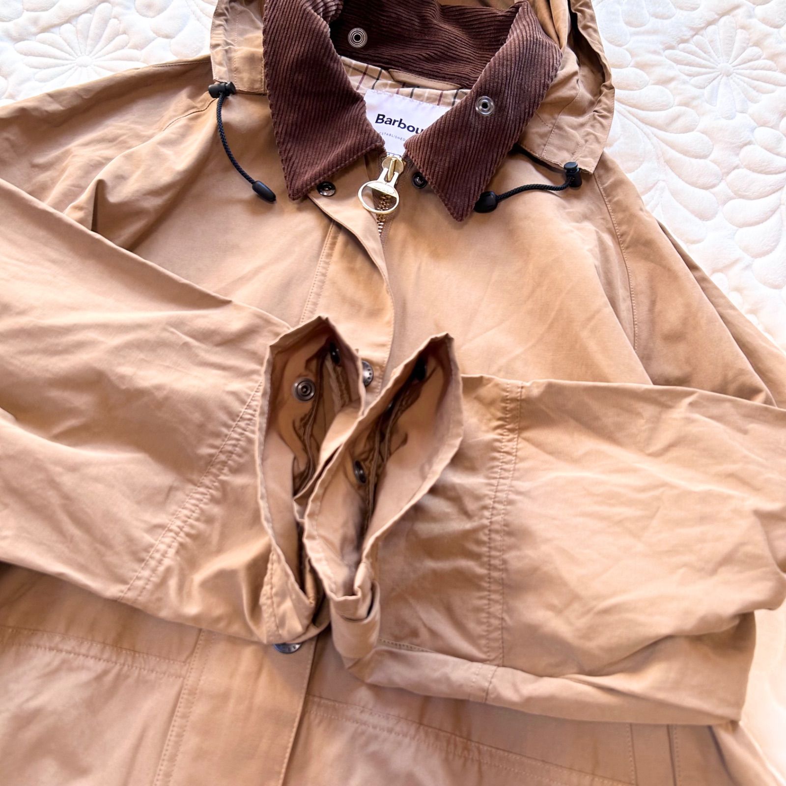 現行 BARBOUR バブアー BIG SPEY ビッグスペイ ピーチスキン フード 
