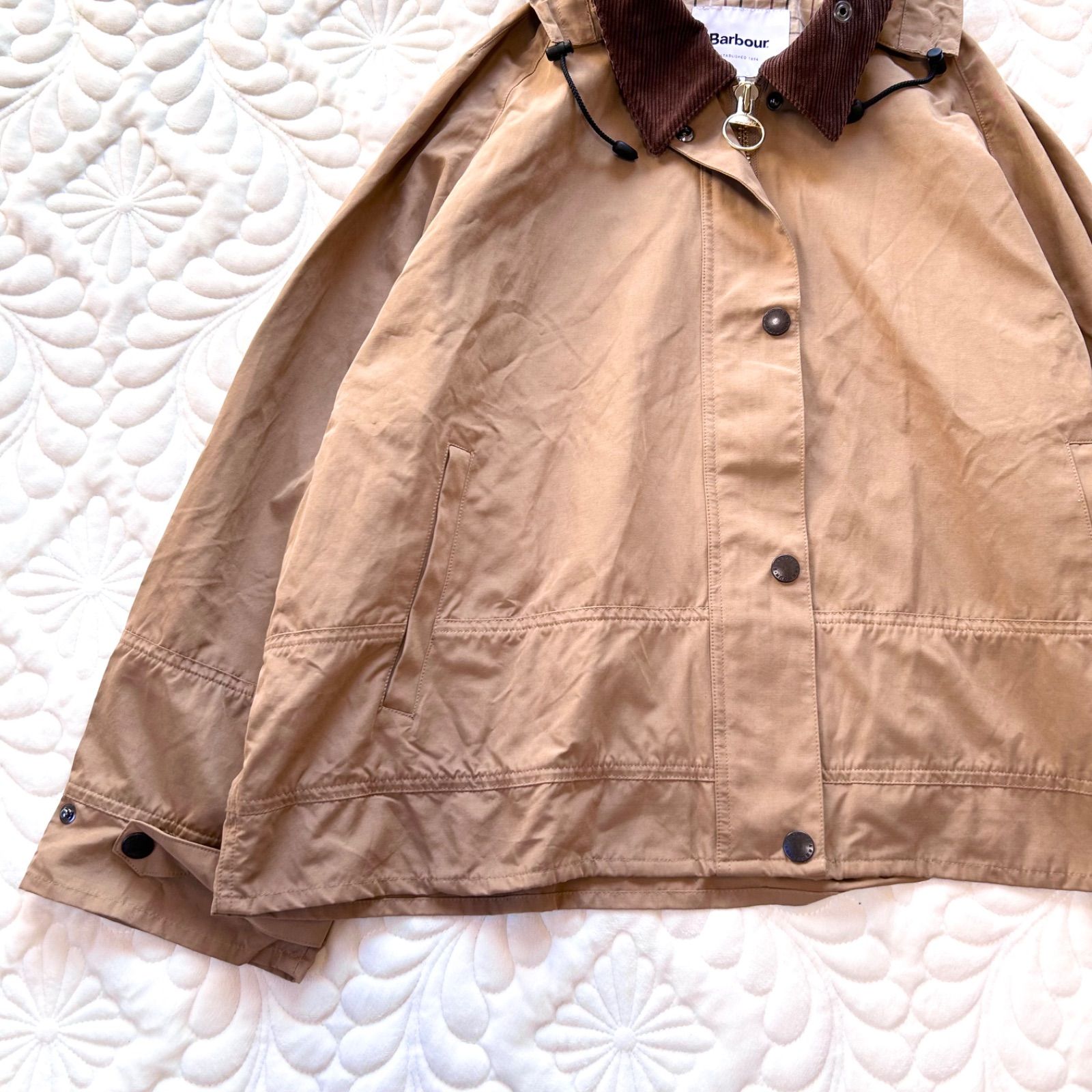現行 BARBOUR バブアー BIG SPEY ビッグスペイ ピーチスキン フード