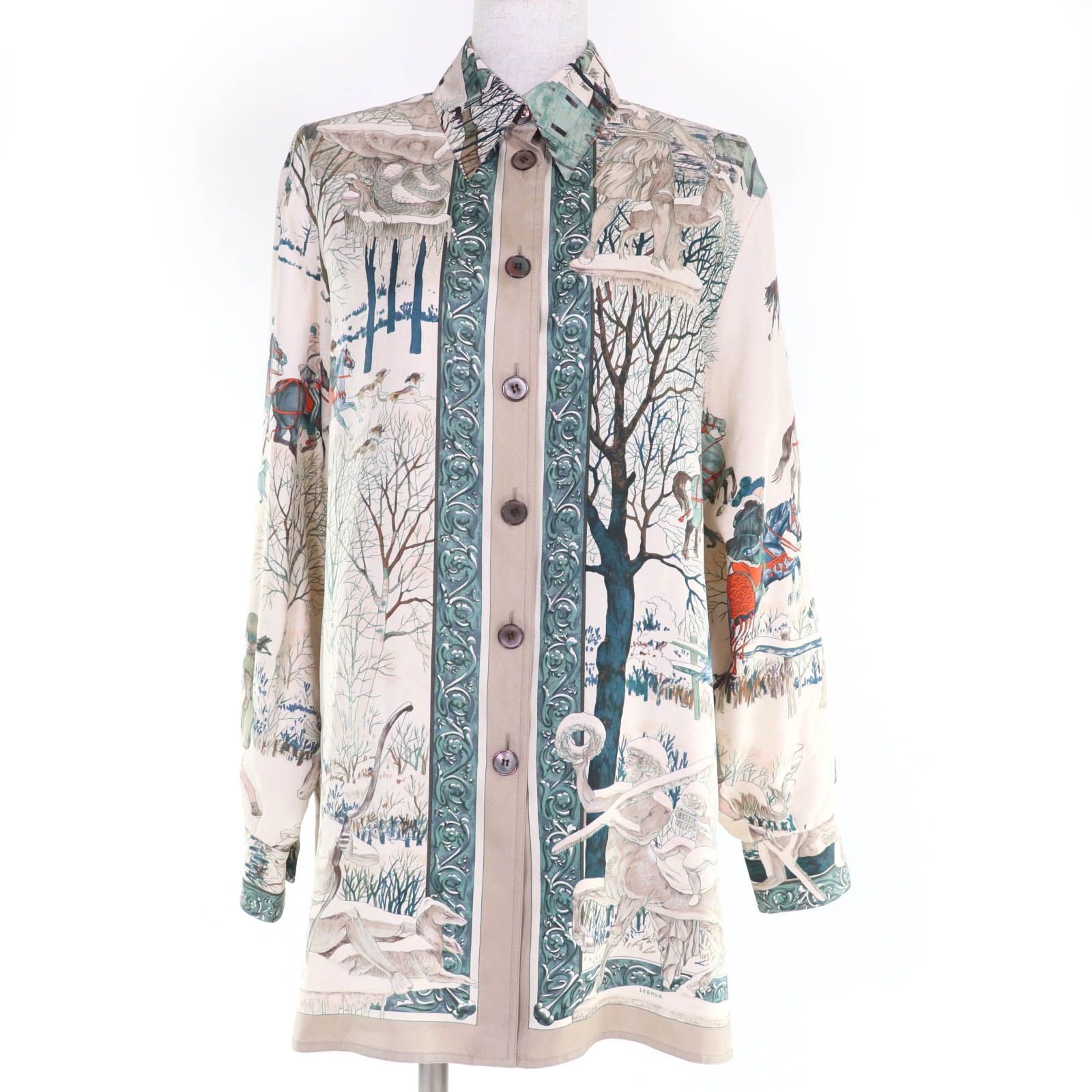 極美品☆HERMES エルメス ヴィンテージ l'Hiver en Poste 冬の郵便馬車