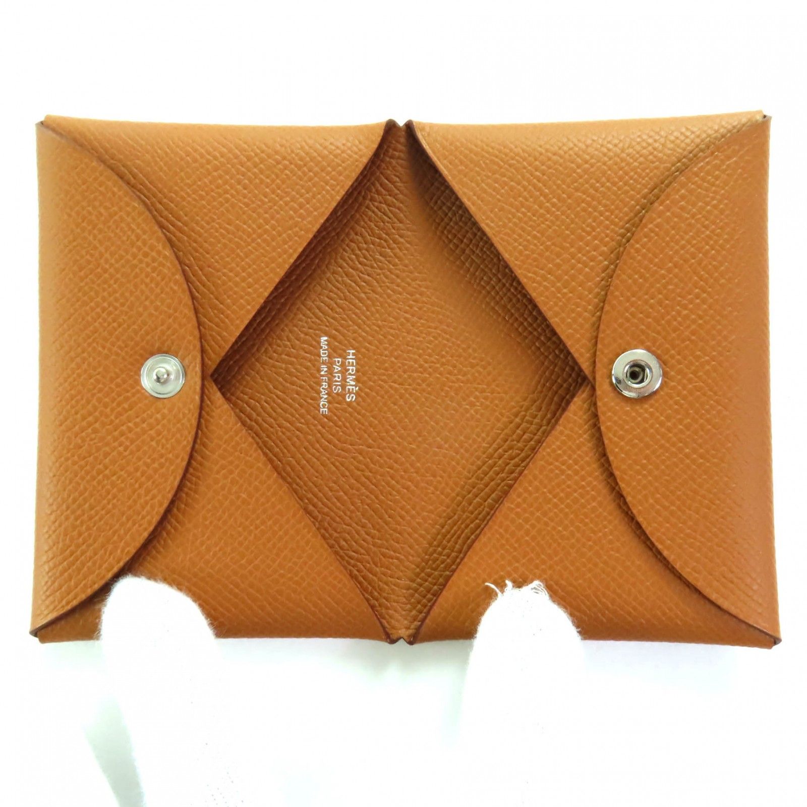 未使用品◇HERMES エルメス カルヴィ ヴォーエプソン ゴールド