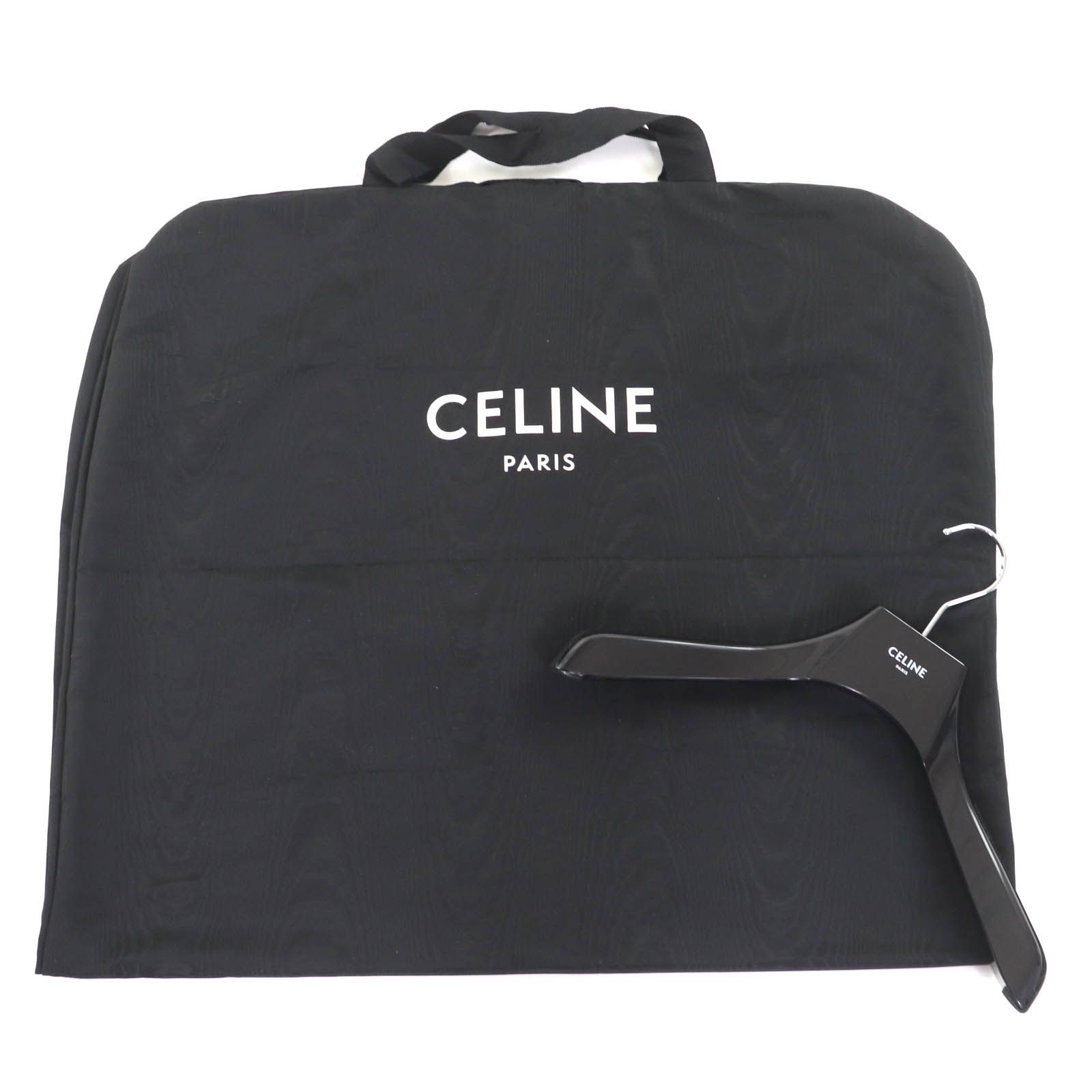 美品◇CELINE セリーヌ 2W396880N ロゴ刺繍・金ボタン付き ダウン