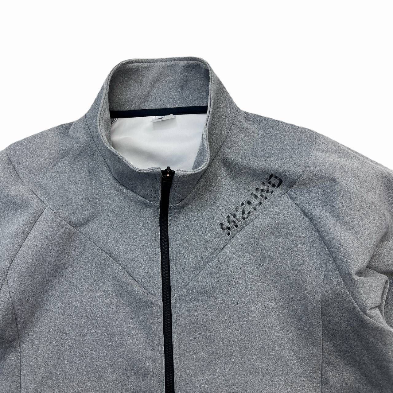 ミズノ ジャージ素材 ジップアップ ジャケット メンズ XL グレー系 