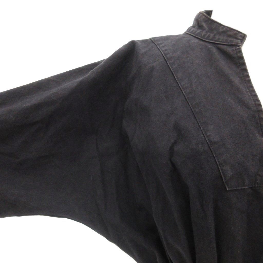 メヤメ MEYAME ワンピース F キーネック 7分袖 マキシ ロング フレア