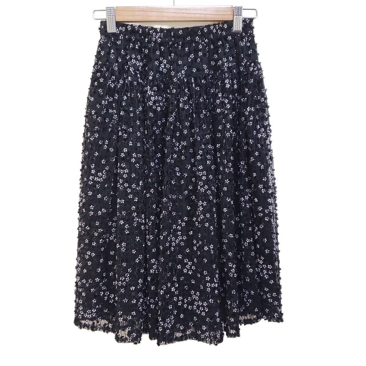 新品　エムズグレイシー　膝丈スカートL バッグ柄 新品 エムズグレイシー 膝丈スカートL バッグ柄 M'S GRACY(エムズ