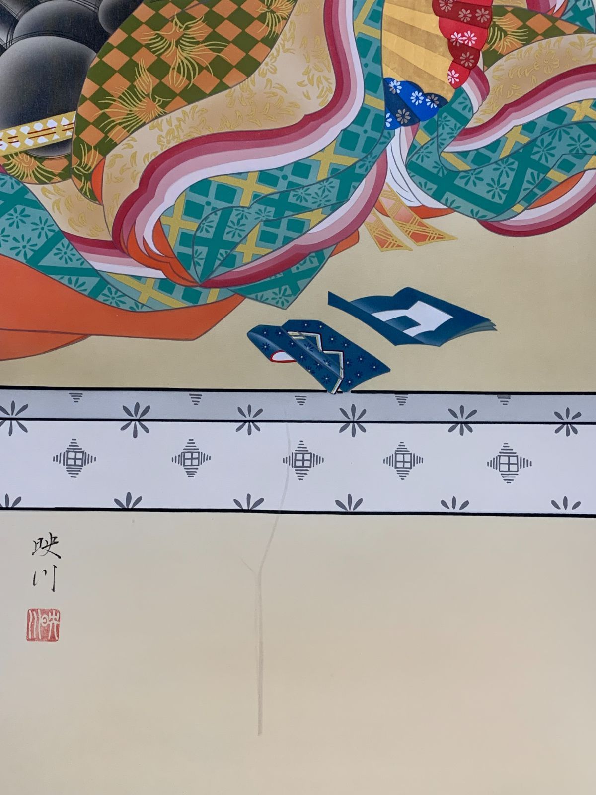 掛け軸】135 梅田映川「紫式部」人物画 日本画 #茶掛 #掛軸 #古美術