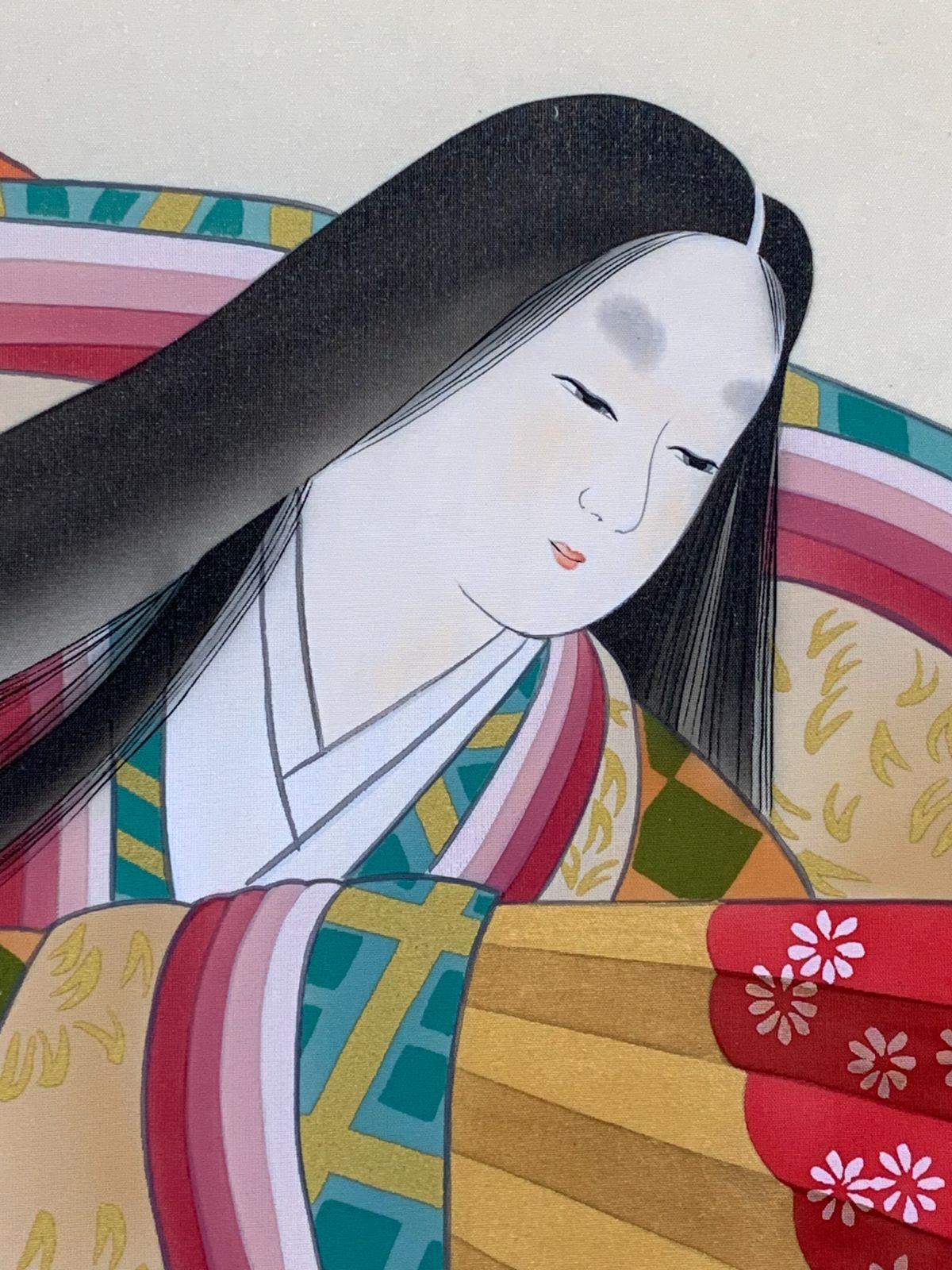 掛け軸】135 梅田映川「紫式部」人物画 日本画 #茶掛 #掛軸 #古美術