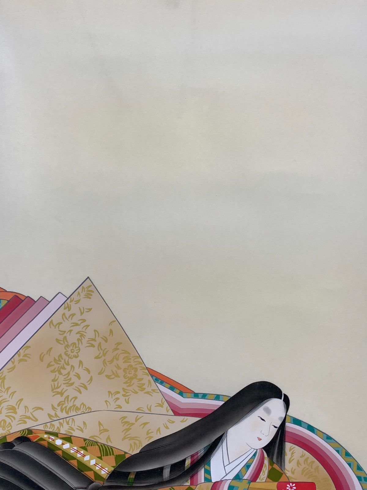 掛け軸】135 梅田映川「紫式部」人物画 日本画 #茶掛 #掛軸 #古美術