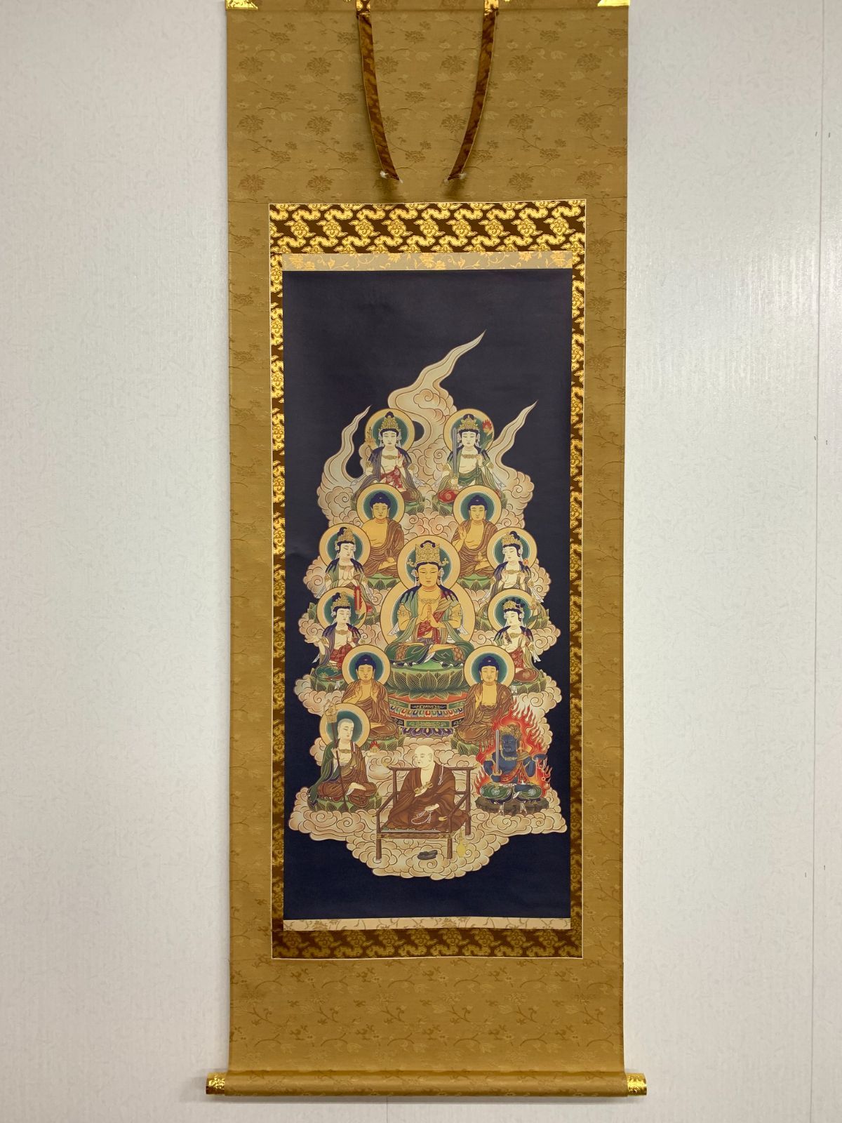 掛け軸】140 仏画仏教美術「真言十三仏」仏画 工芸 #茶掛 #掛軸 #古