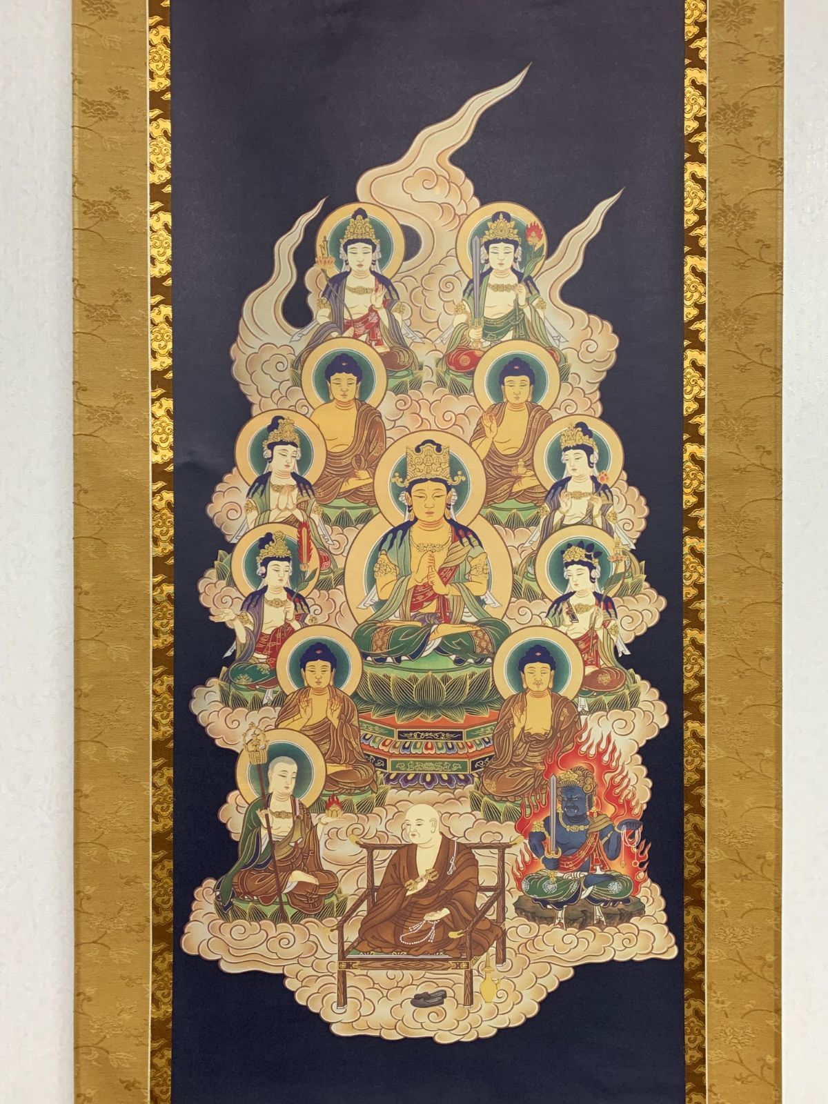 掛け軸】140 仏画仏教美術「真言十三仏」仏画 工芸 #茶掛 #掛軸 #古