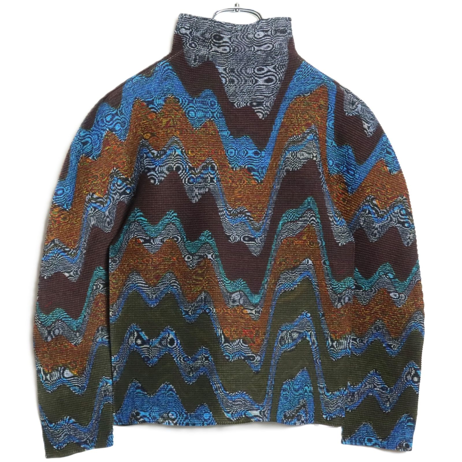 極美品】イッセイミヤケ me☆ハイネックカットソー プリーツデザイン