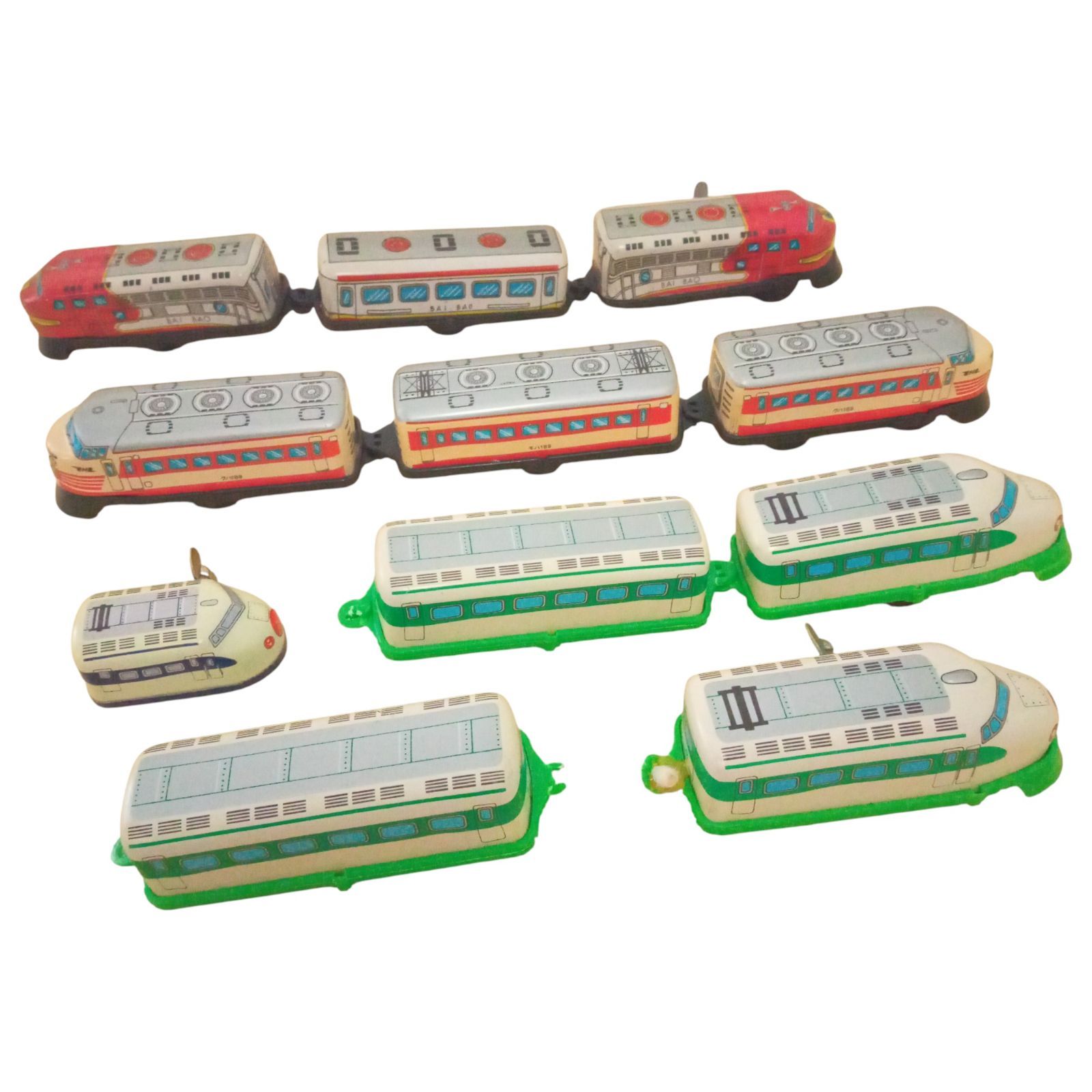 X11239 電車と新幹線のおもちゃ まとめ売り 三両編成 四両編成 一両