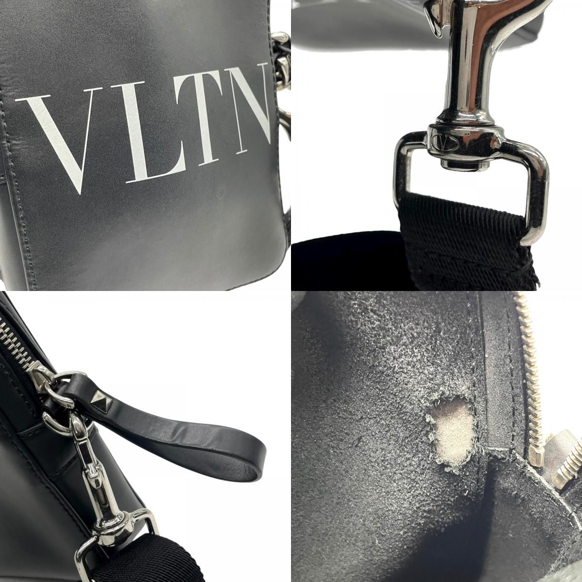 VALENTINO ブラック レザー　ショルダーバッグ　『美品』 Valentino Garavani ロコ レザーショルダーバッグ ミニ | ブラック