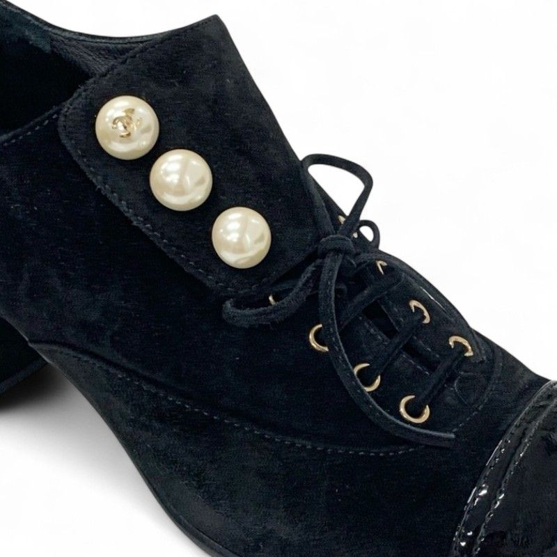 シャネル CHANEL ローファー 革靴 靴 シューズ スエード パテント