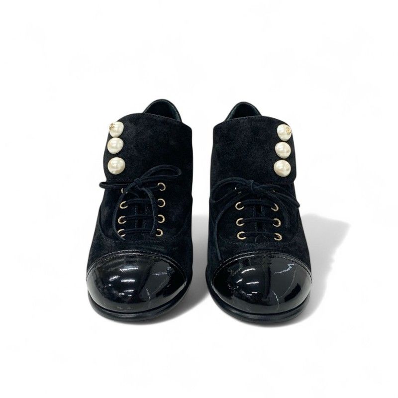 シャネル CHANEL ローファー 革靴 靴 シューズ スエード パテント