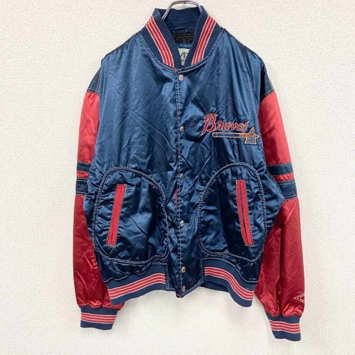 古着 used ～90s MIRAGE MLB ブレーブス ナイロンスタジャン