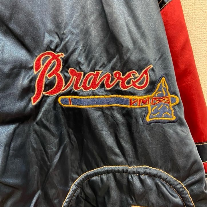 古着 used ～90s MIRAGE MLB ブレーブス ナイロンスタジャン