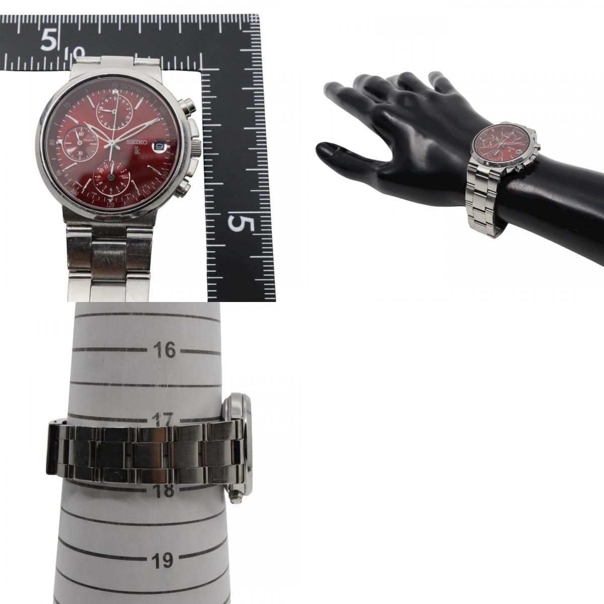 美品/電池交換済】SEIKO セイコー ルキア 7T92-0AA0 クロノグラフ