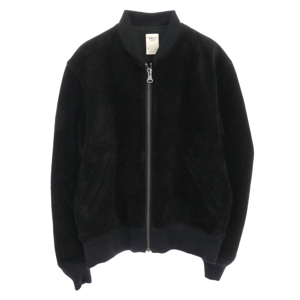 Ron Herman スエードリブジャケット 牛革 ブラック L Ron Herman スエードリブジャケット 牛革 ブラック L