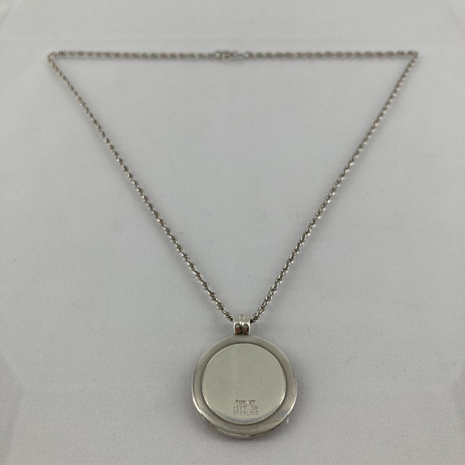 TIFFANY＆CO(ティファニー) セントクリストファー コインネックレス K18/SV925 14.2g シルバー×ゴールド - メルカリ