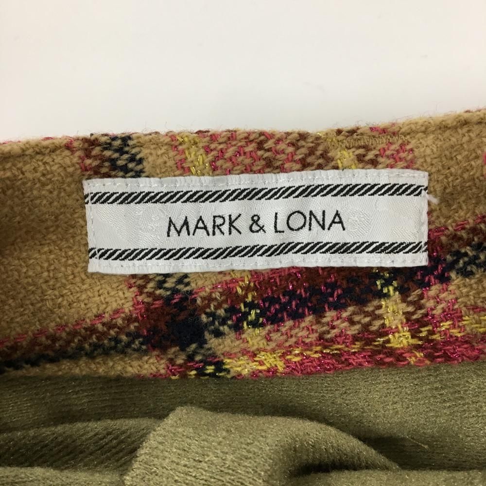 美品】マークアンドロナ ショートパンツ ベージュ×ピンク チェック