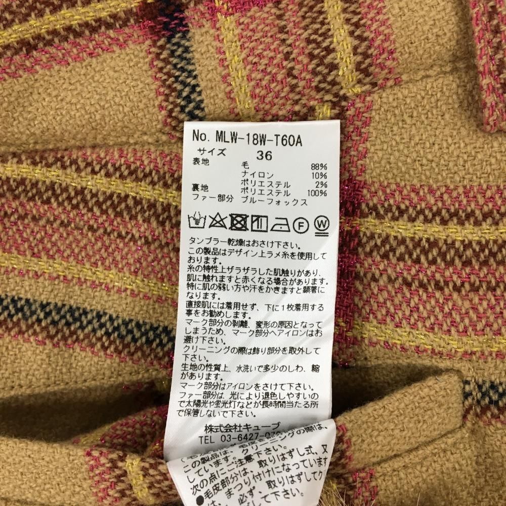 美品】マークアンドロナ ショートパンツ ベージュ×ピンク チェック