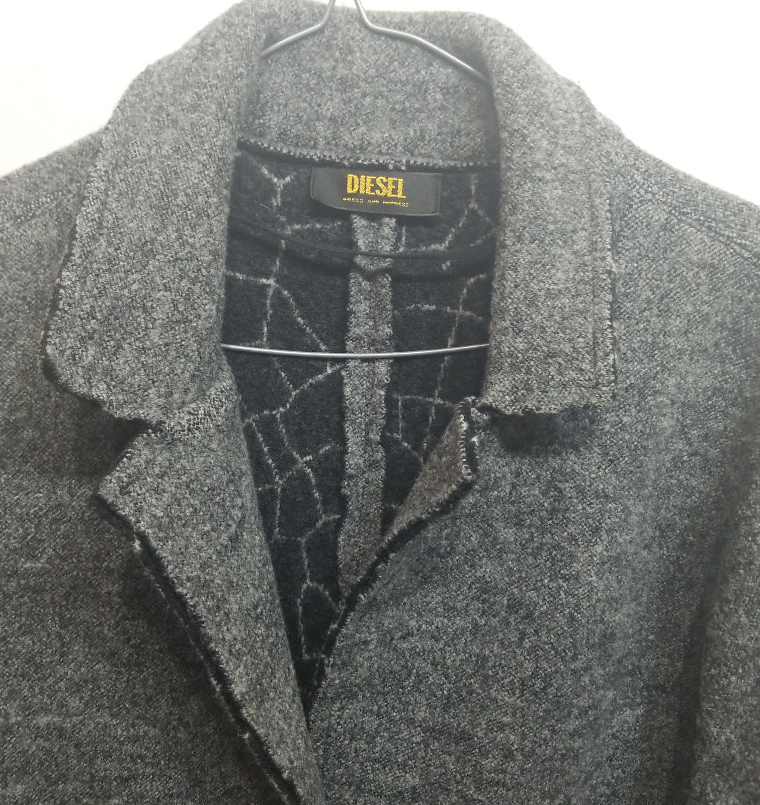 美品】DIESEL ディーゼル レディース グレーコート 圧縮ウールコート※M 