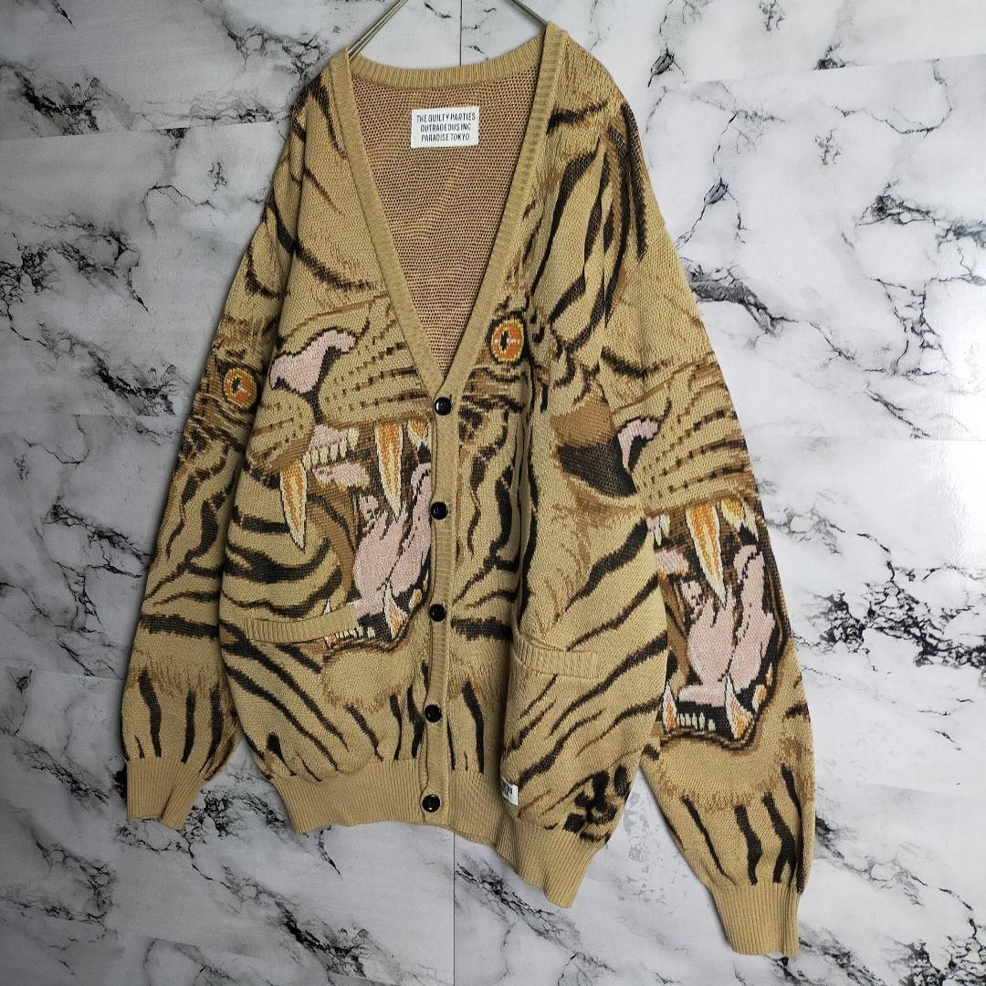 ワコマリア ティムリーハイ 虎 タイガー 総柄 カーディガン Lサイズ