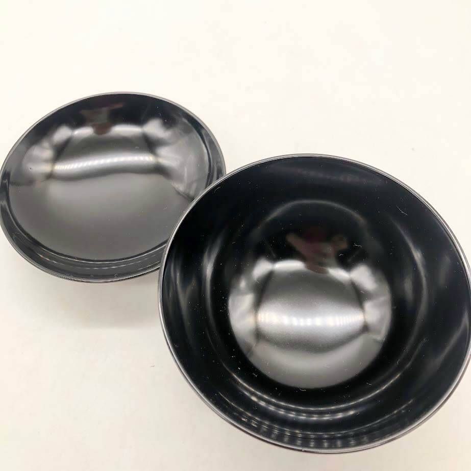 ss8112 【中古】 会津塗 吸物椀 5個セット 漆器 蓋付椀 黒 花 金彩