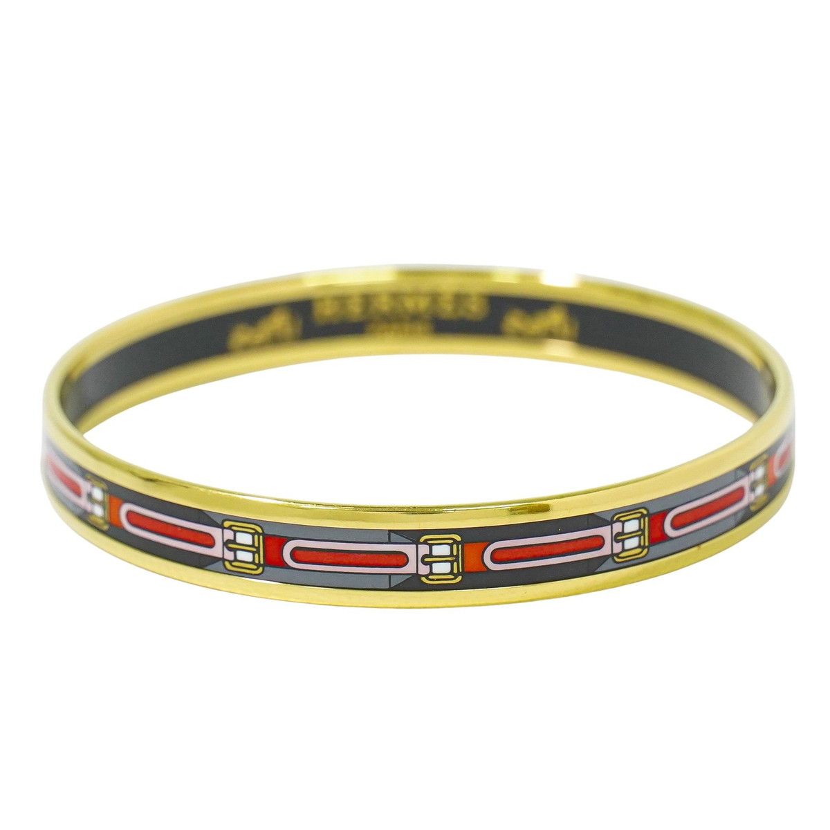 本物 エルメス HERMES エマイユ PM バングル ブレスレット 七宝焼 GP