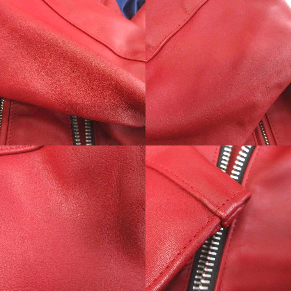 超希少✨ JAMES GROSE ダブルライダース スタッズ 赤 黒 レザー 超希少✨ JAMES GROSE ダブルライダース スタッズ 赤 黒 レザー 【公式