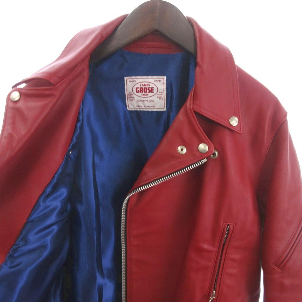 ジェームスグロース JAMES GROSE ライダースジャケット ダブル レザー