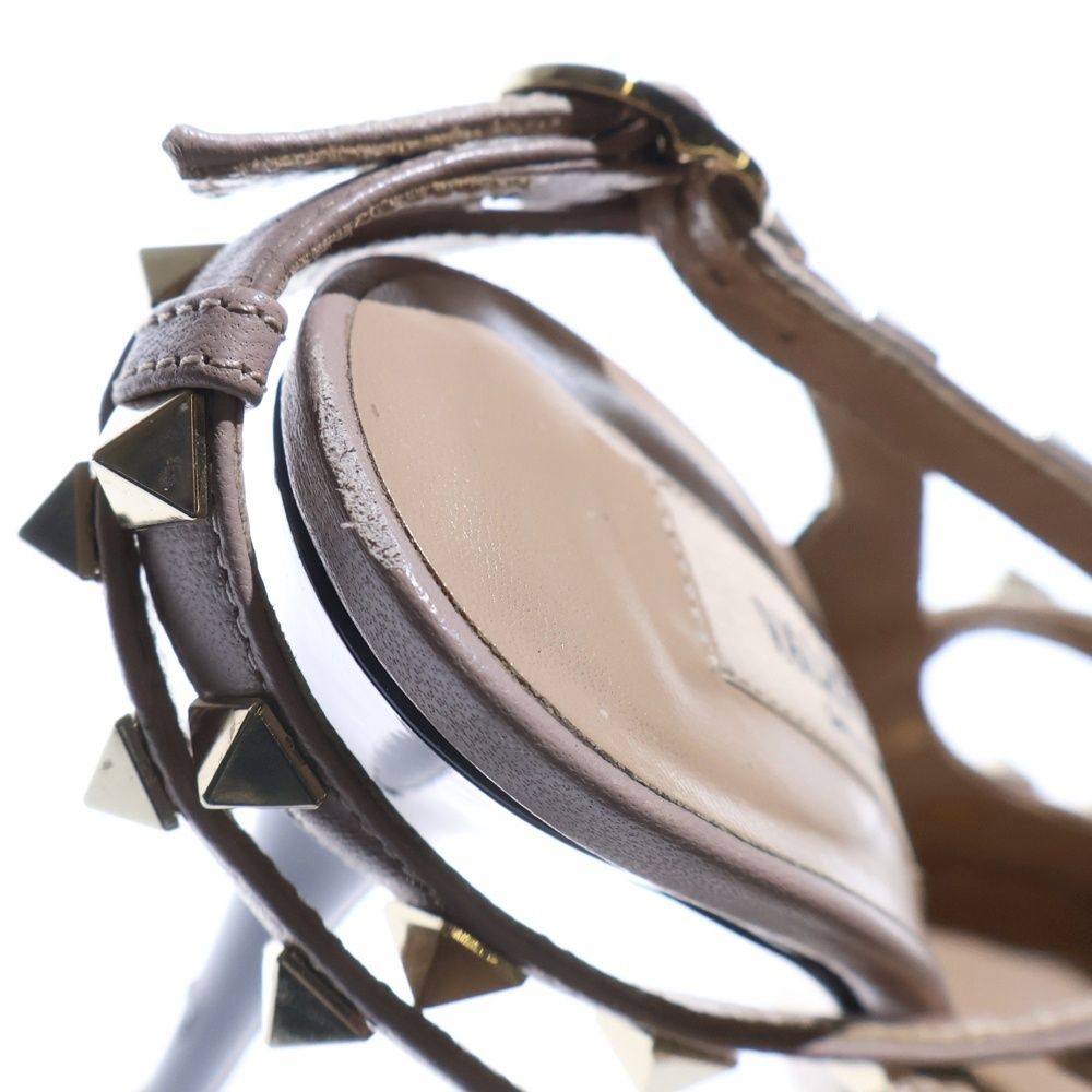 VALENTINO (ヴァレンティノ) ロックスタッズ パテント コンビレザー