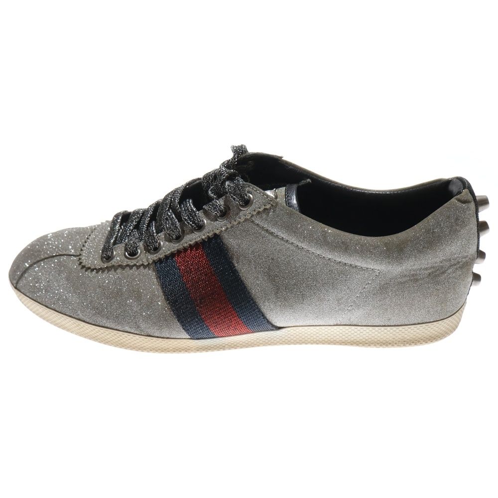 GUCCI グリッター スニーカー シルバー　23.5 GUCCI (グッチ) Bambi Low Top Sneakers グリッター シェリーライン