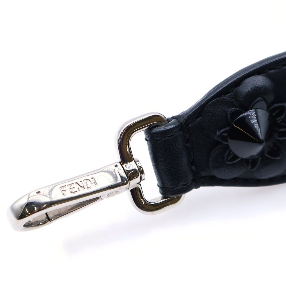 FENDI (フェンディ) フラワーモチーフ スタッズ ショルダーストラップ