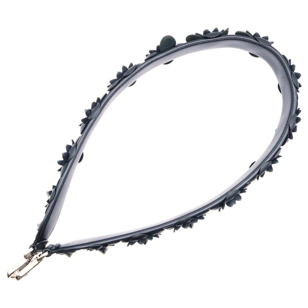 FENDI (フェンディ) フラワーモチーフ スタッズ ショルダーストラップ