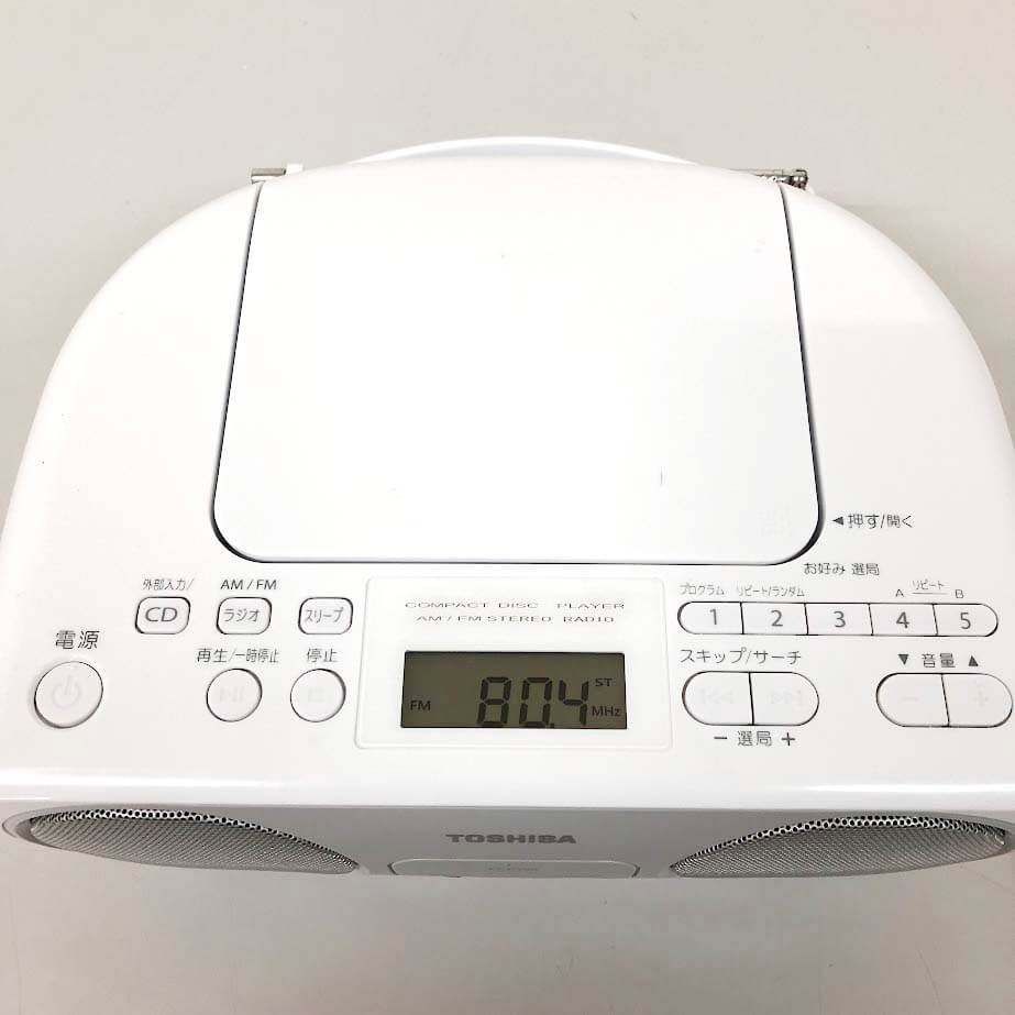ss8113 【中古】 東芝 CDラジオ TY-C150 ホワイト×シルバー TOSHIBA CD