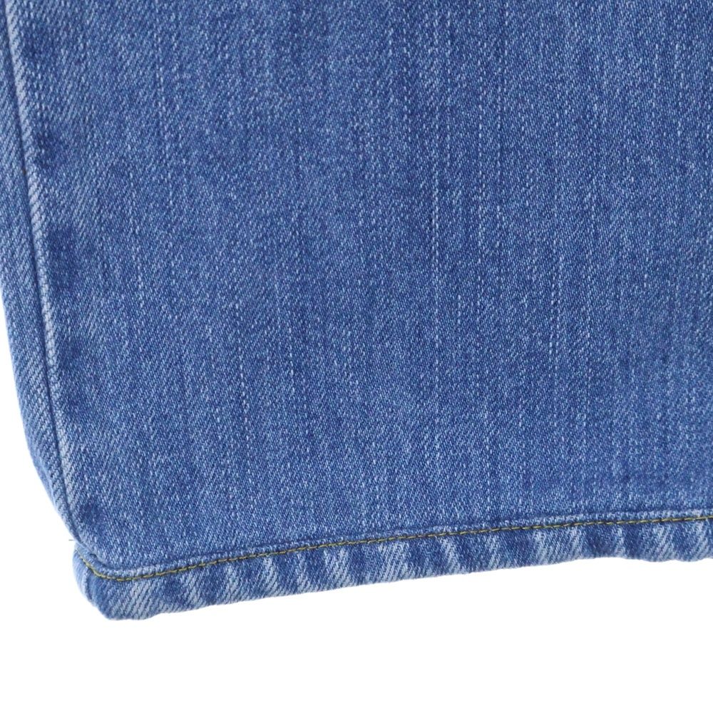 GUCCI デニムパンツ LOVED刺繍ライトブルー GUCCI (グッチ) LOVED 鳥刺繍 ロゴパッチ付デニムパンツ ブルー 430365